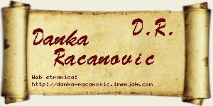 Danka Račanović vizit kartica
